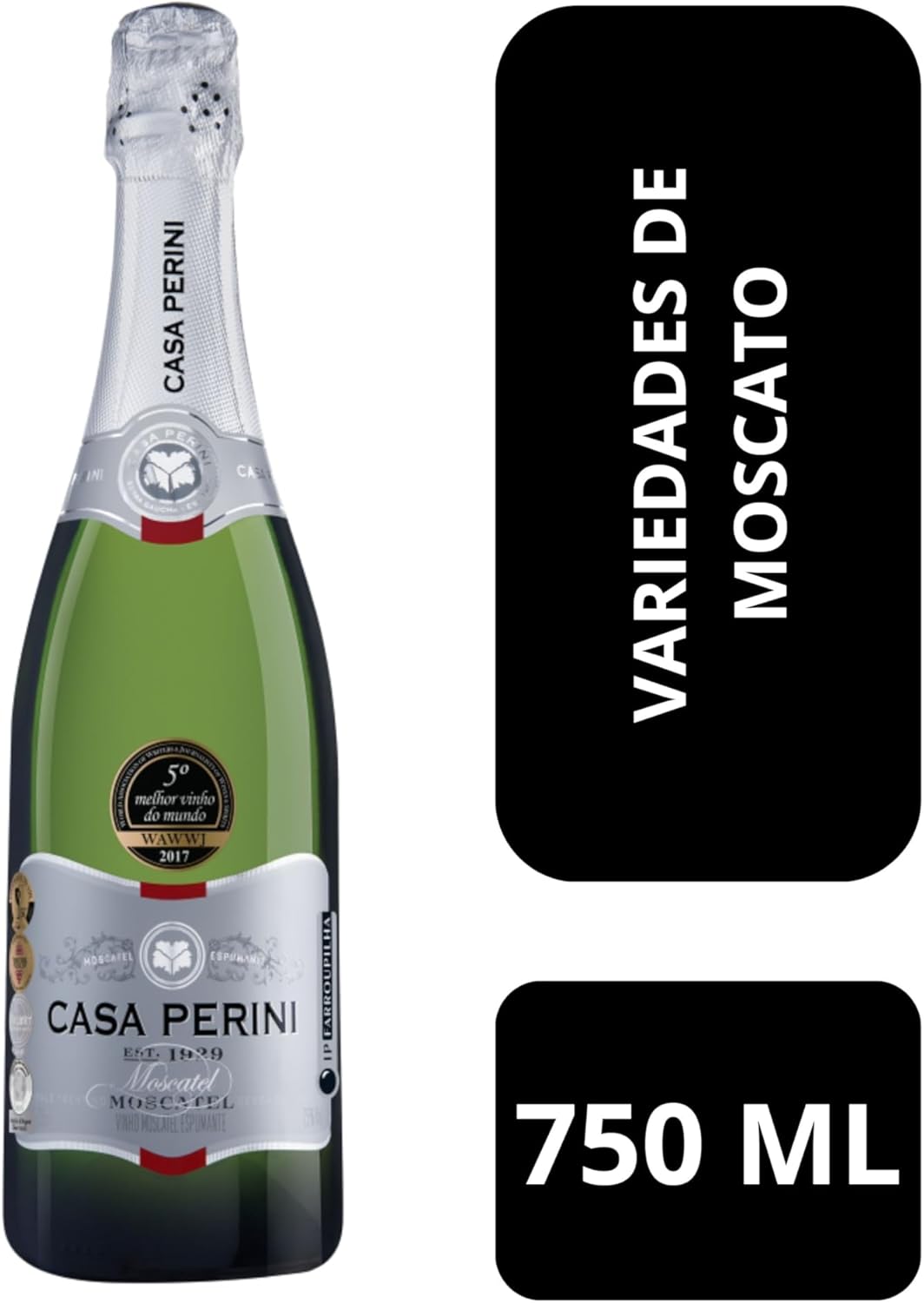 Casa Perini Espumante Moskatel 750 Ml - Imagem 3